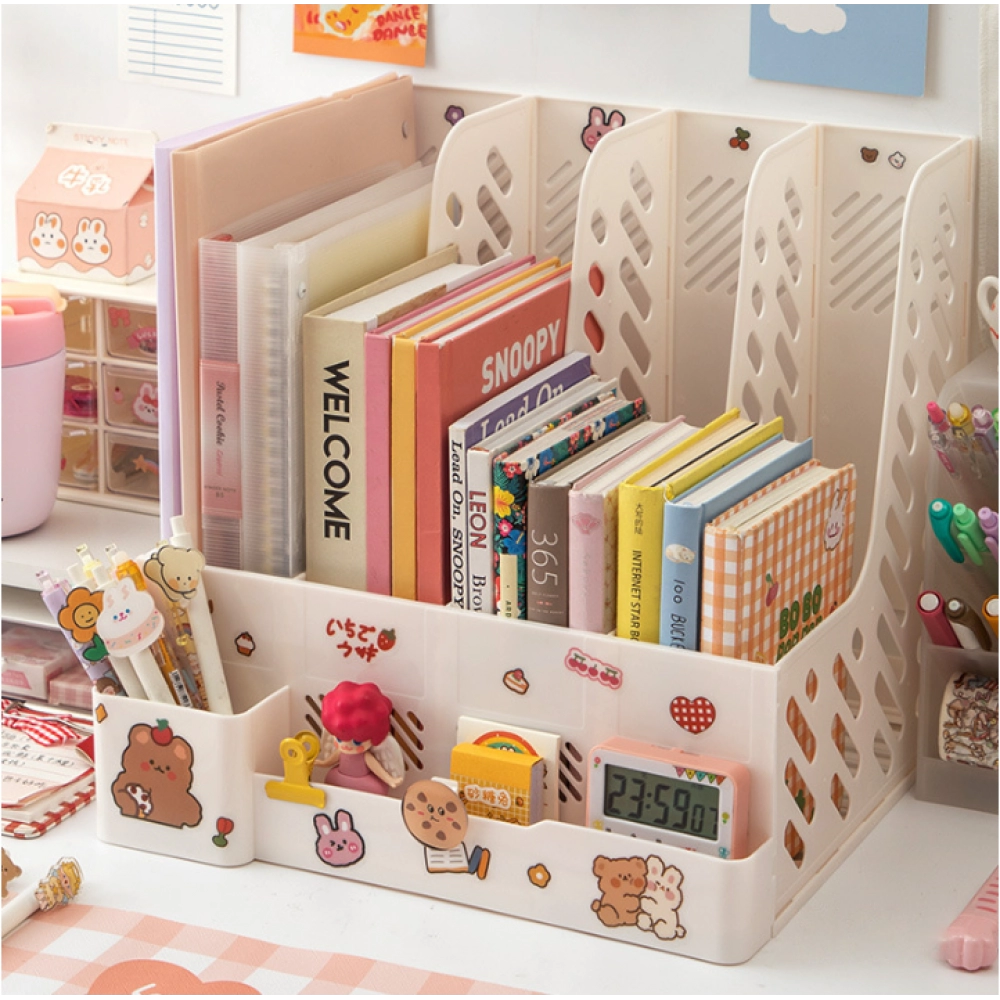 Desk Organizer File Tray Desk Book Stand Office Rack Folding Desktop Detachable Desk Organizer File Tray Desk Book Stand Office Rack Folding Desktop Detachable