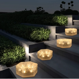 Garden Decor LED Ice Cube Brick Waterproof Pathway Lights for Landscape