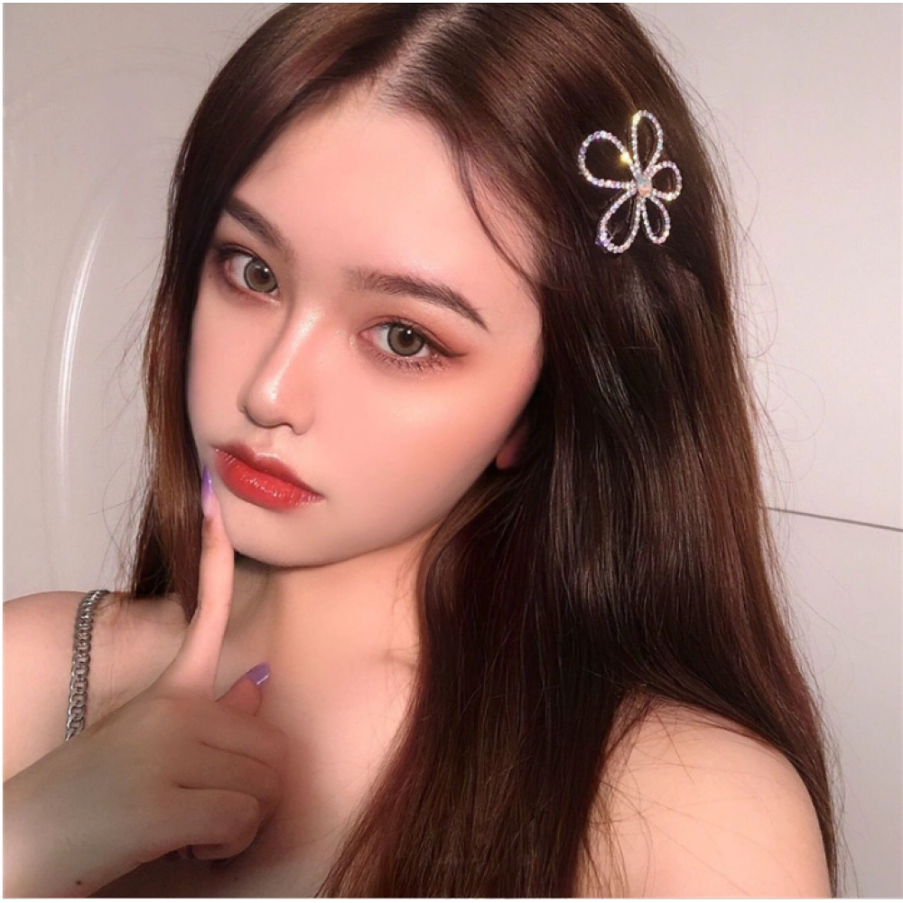 air Accessories Korean Fashion Rhinestone Simulation Pearl Silver Color air Accessories Korean Fashion Rhinestone Simulation Pearl Silver Color
