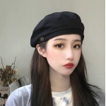 Hats Vintage French Plaid Top Military Cap Painter Hat Spring Street Girls 